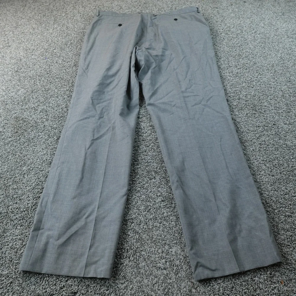 Banana Republic Pants Mens 38X32 Gray Wool Slim Dress Slacks Trouser Flat Front